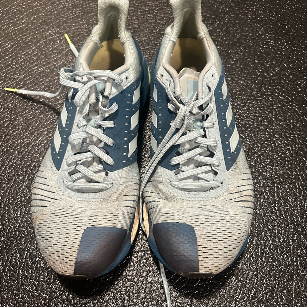 Adidas Light Blue and Gray Sneakers